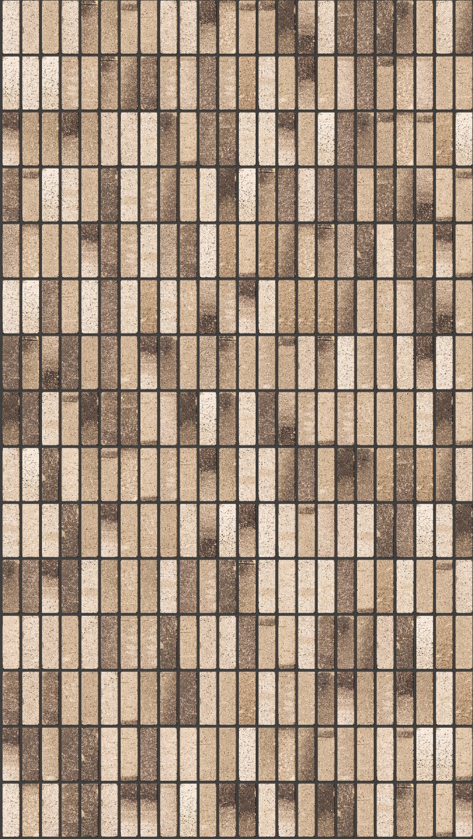 A seamless brick texture with laneway vibe tumbled units arranged in a Stack pattern