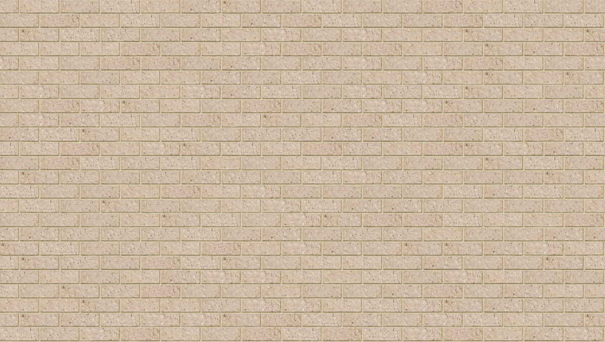 A seamless brick texture with limestone hue units arranged in a Stretcher pattern