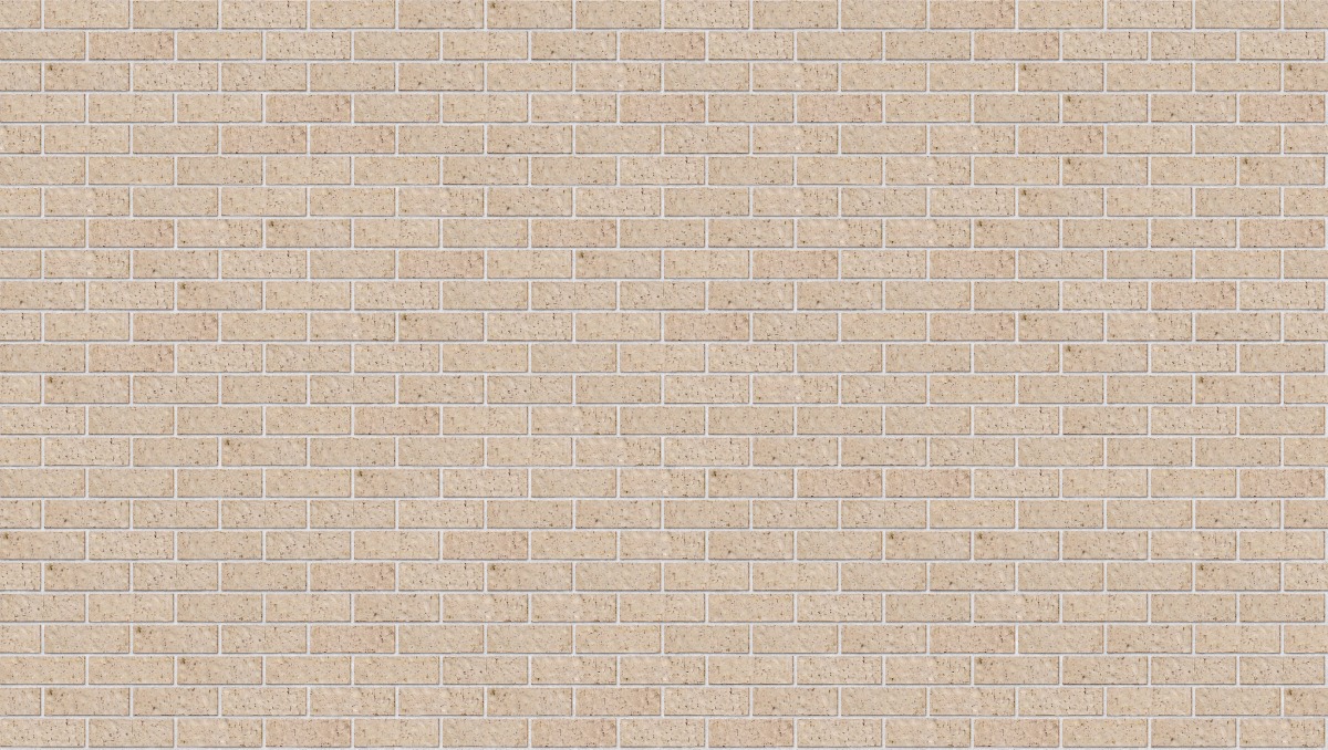A seamless brick texture with limestone hue units arranged in a Stretcher pattern