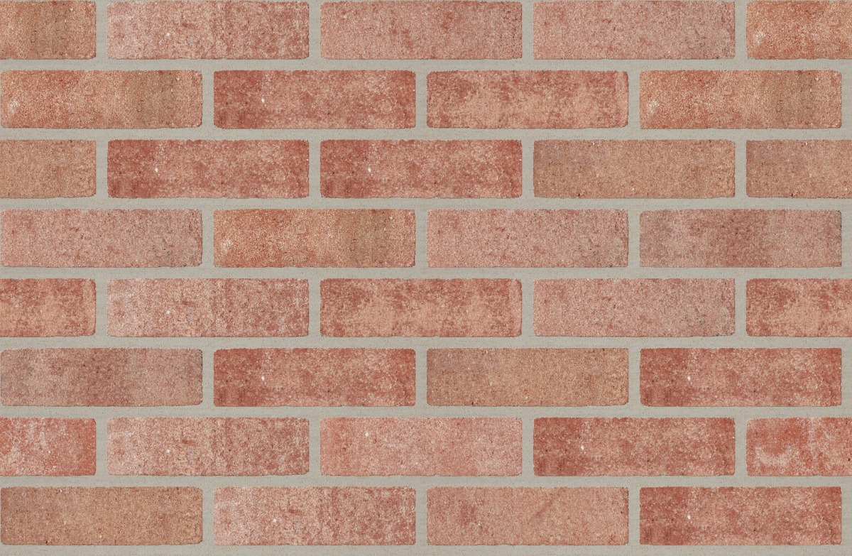 A seamless brick texture with madison blend sanded rustic units arranged in a Stretcher pattern