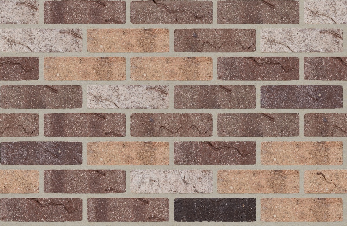 A seamless brick texture with nassau full range sanded rustic units arranged in a Stretcher pattern