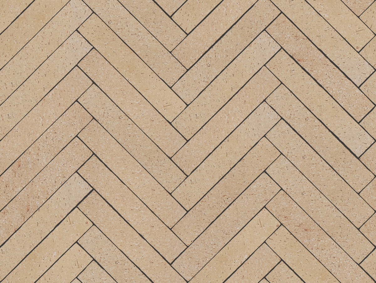 A seamless landscaping texture with quaker plank pavers units arranged in a Herringbone pattern