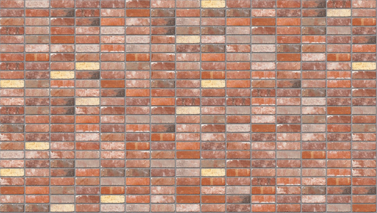 A seamless brick texture with recycled brick units arranged in a Stack pattern