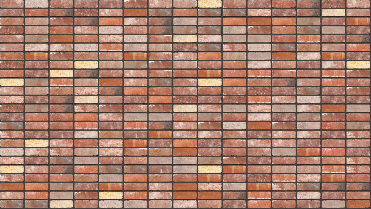 A seamless brick texture with recycled brick units arranged in a Stack pattern