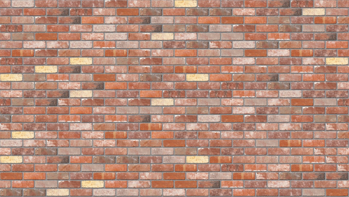 A seamless brick texture with recycled brick units arranged in a Stretcher pattern