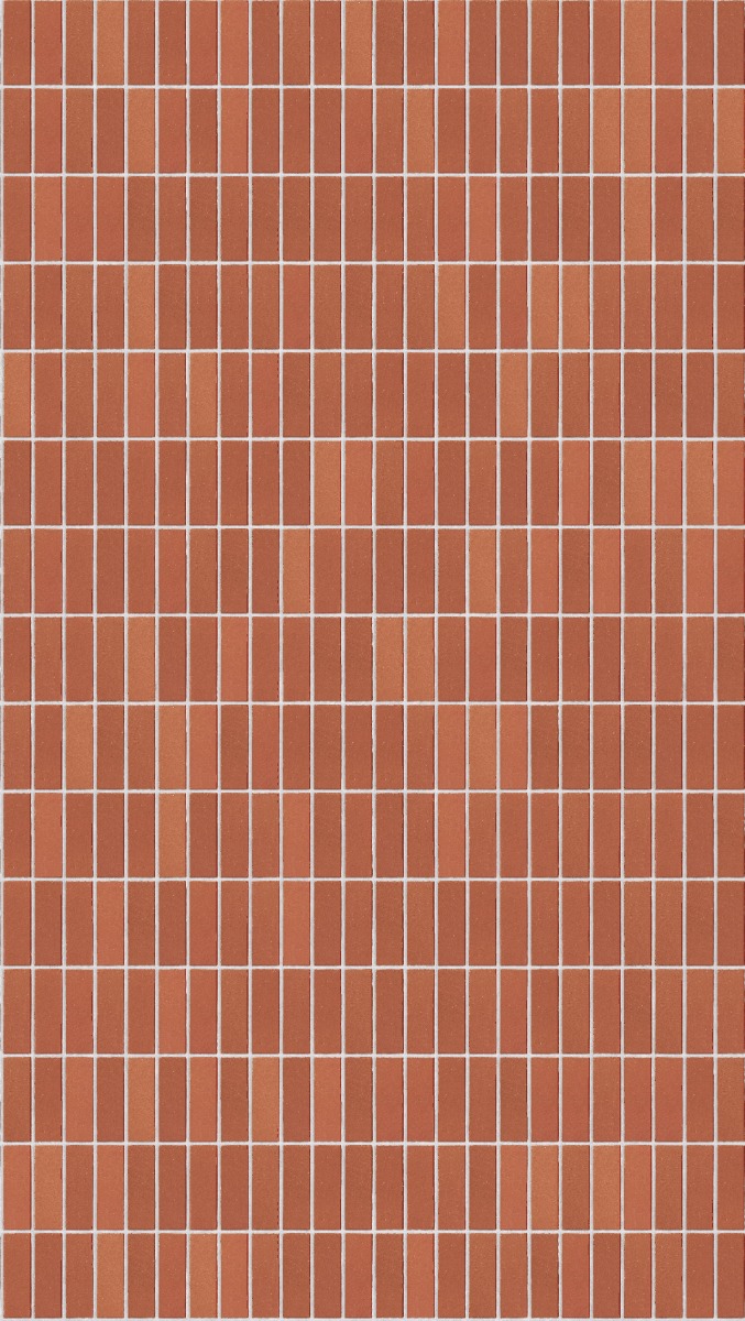 A seamless brick texture with red smooth units arranged in a Stack pattern