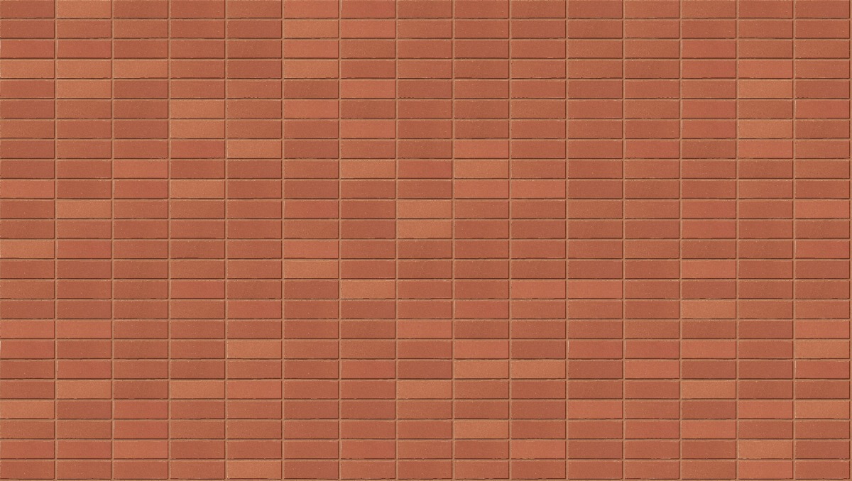 A seamless brick texture with red smooth units arranged in a Stack pattern