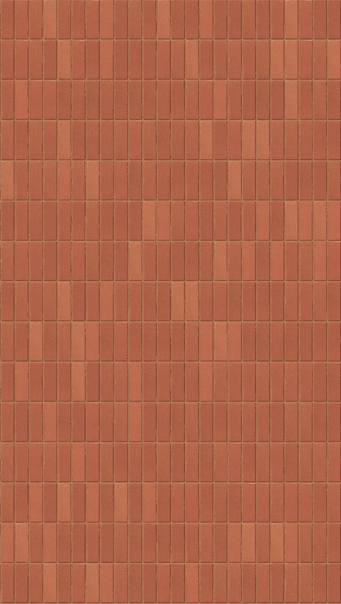 A seamless brick texture with red smooth units arranged in a Stack pattern
