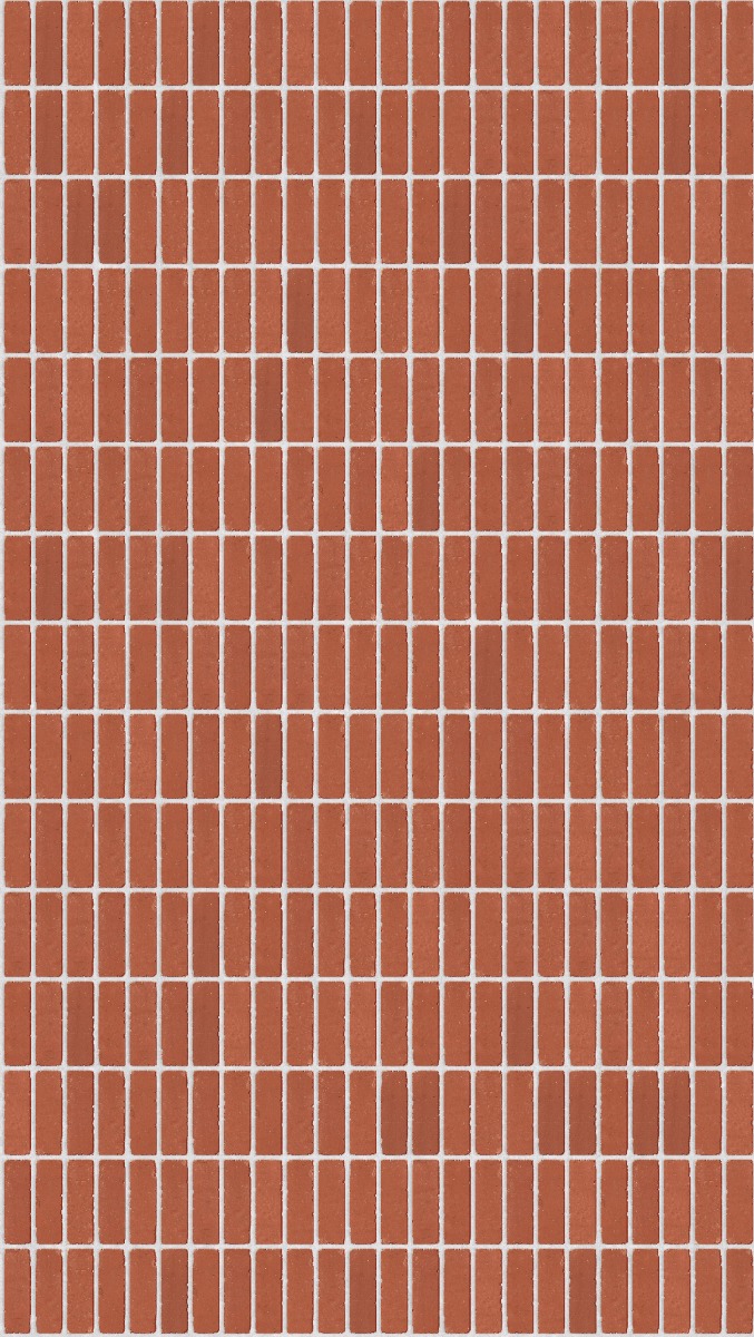 A seamless brick texture with red smooth tumbled units arranged in a Stack pattern