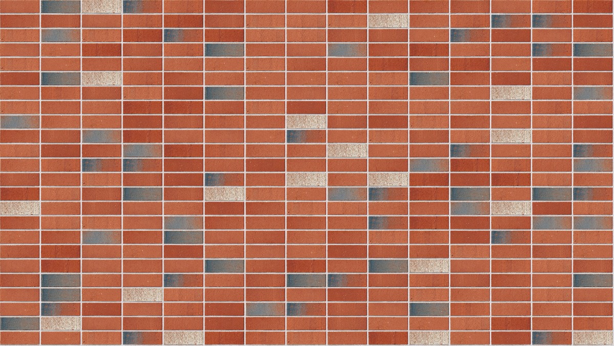 A seamless brick texture with restoration red units arranged in a Stack pattern