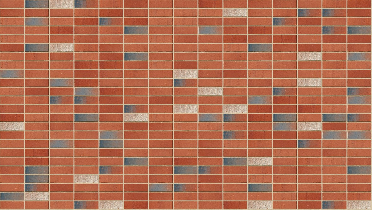 A seamless brick texture with restoration red units arranged in a Stack pattern