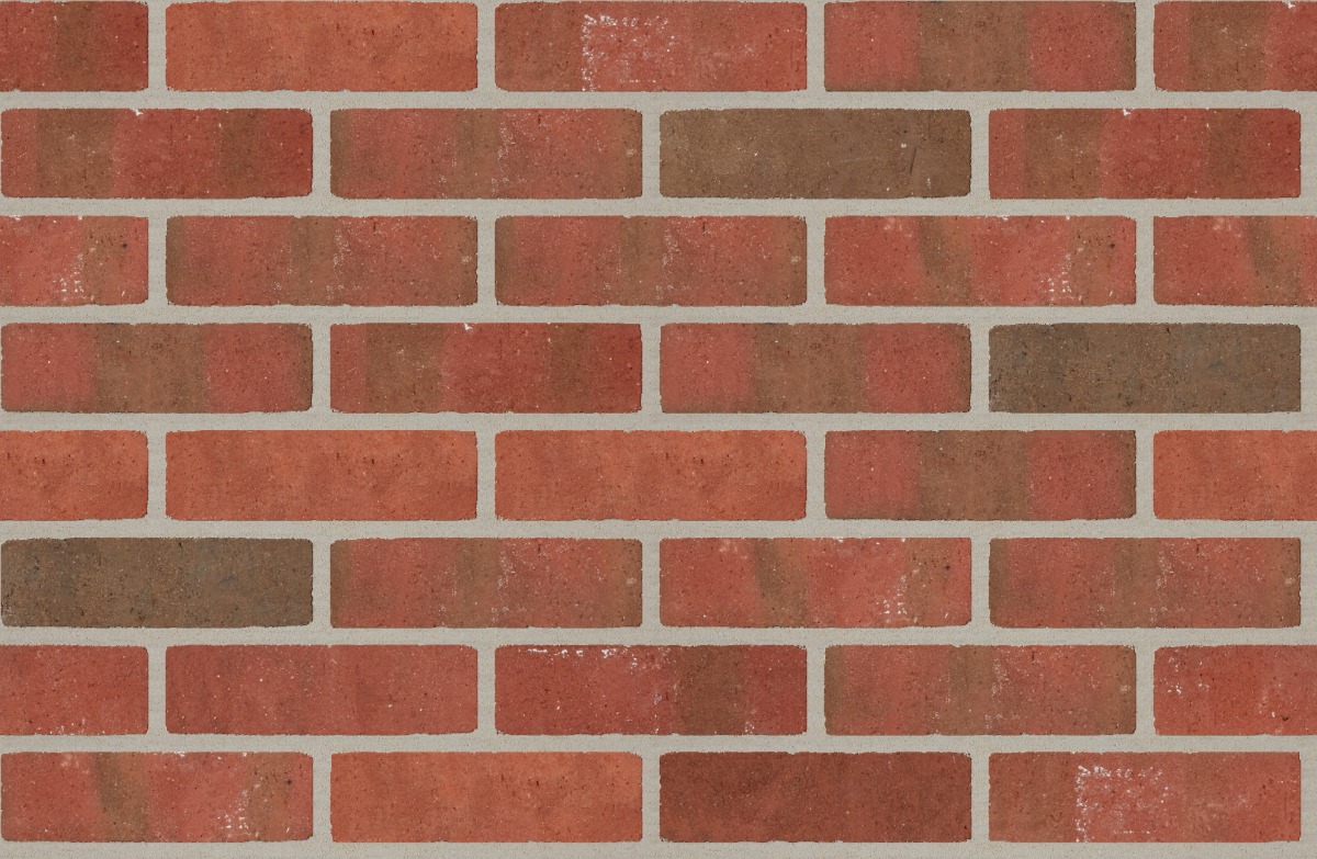 A seamless brick texture with revere blend sanded rustic units arranged in a Stretcher pattern