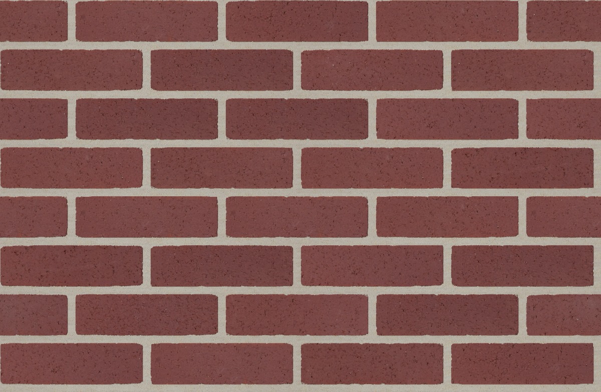 A seamless brick texture with river red velour units arranged in a Stretcher pattern