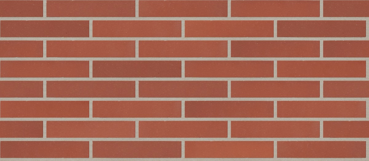 A seamless brick texture with rubigo red smooth units arranged in a Stretcher pattern