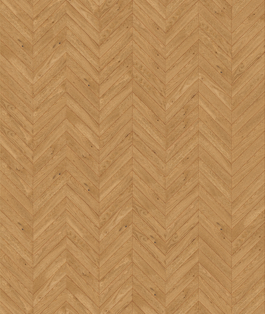 A seamless wood texture with s750_eiche_lebhaft boards arranged in a Chevron pattern
