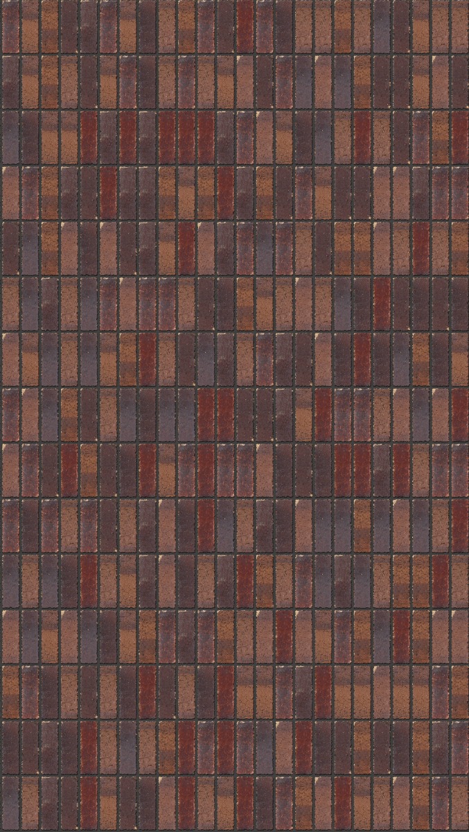 A seamless brick texture with subiaco red tumbled units arranged in a Stack pattern