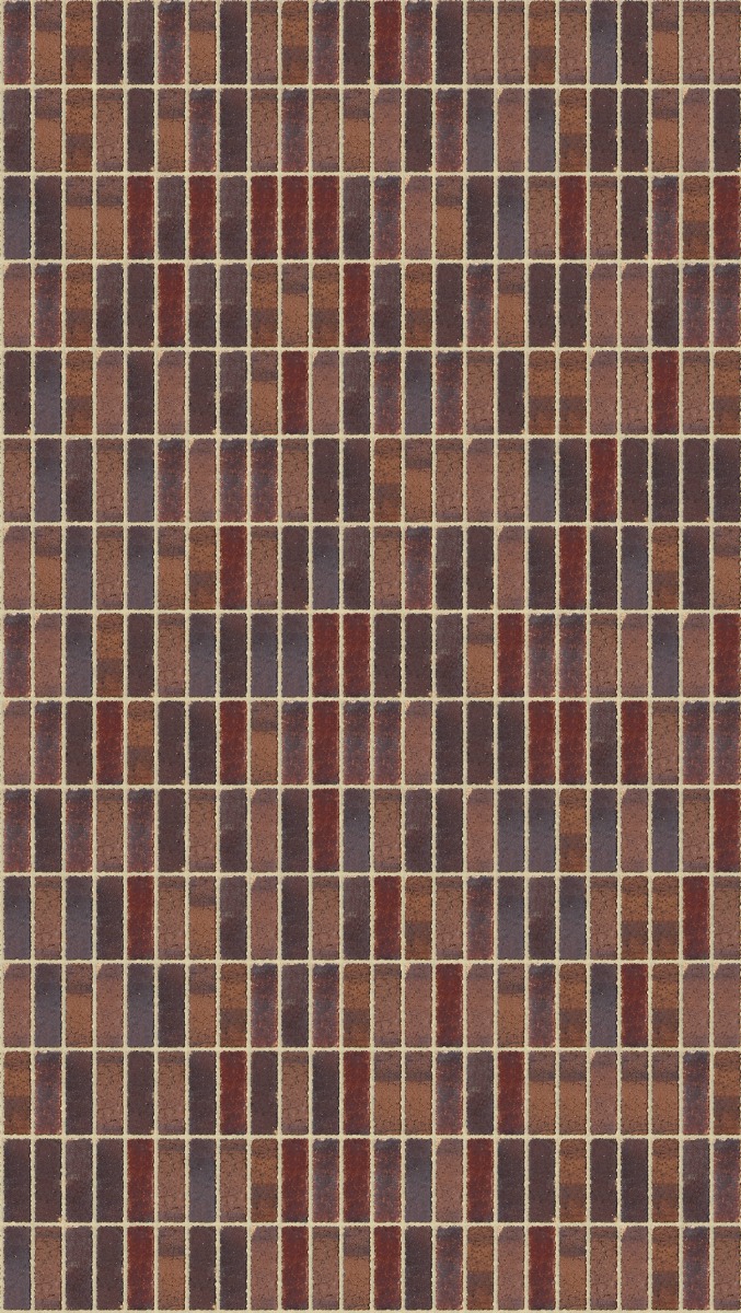 A seamless brick texture with subiaco red tumbled units arranged in a Stack pattern