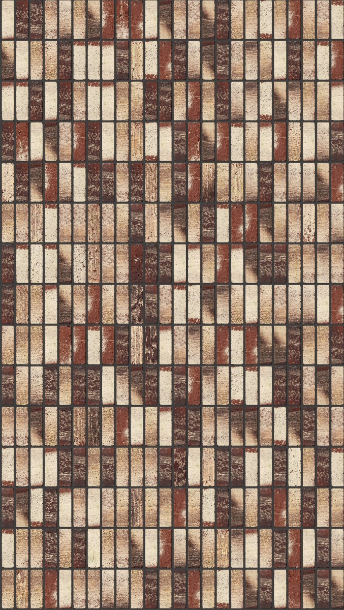 A seamless brick texture with treasury red units arranged in a Stack pattern