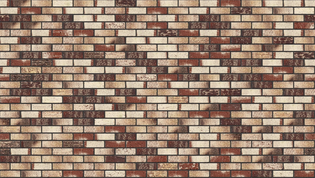 A seamless brick texture with treasury red units arranged in a Stretcher pattern