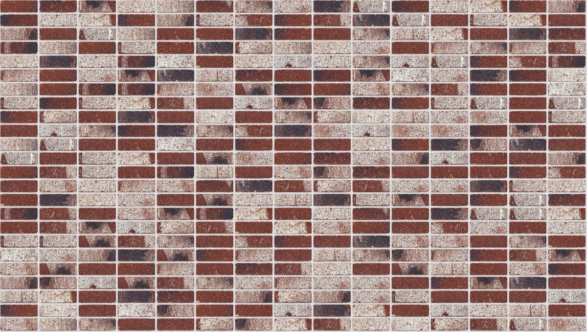 A seamless brick texture with treasury red tumbled units arranged in a Stack pattern