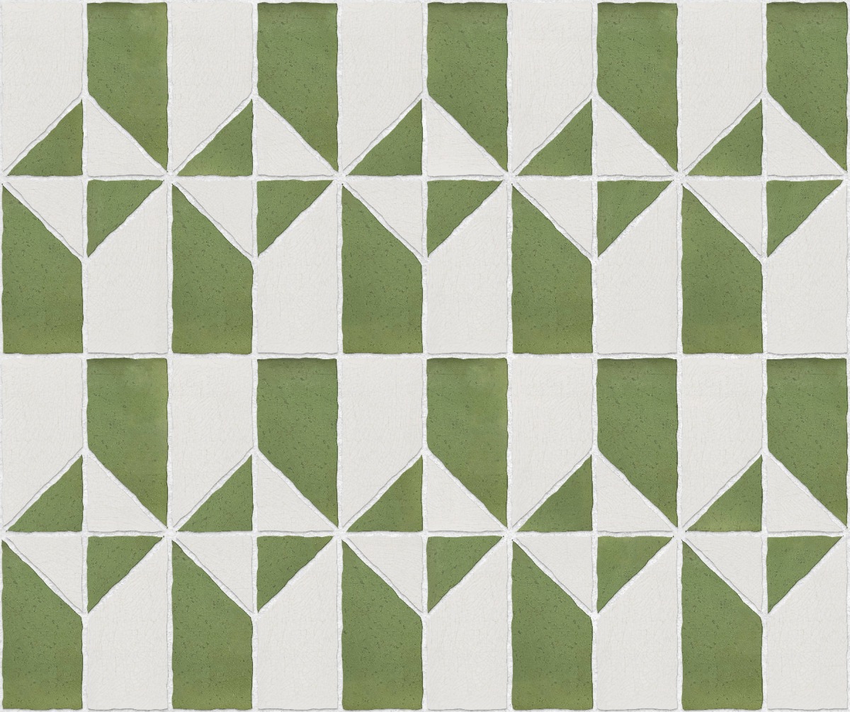 A seamless tile texture with crazing tile tiles arranged in a Portuguese Azulejo pattern