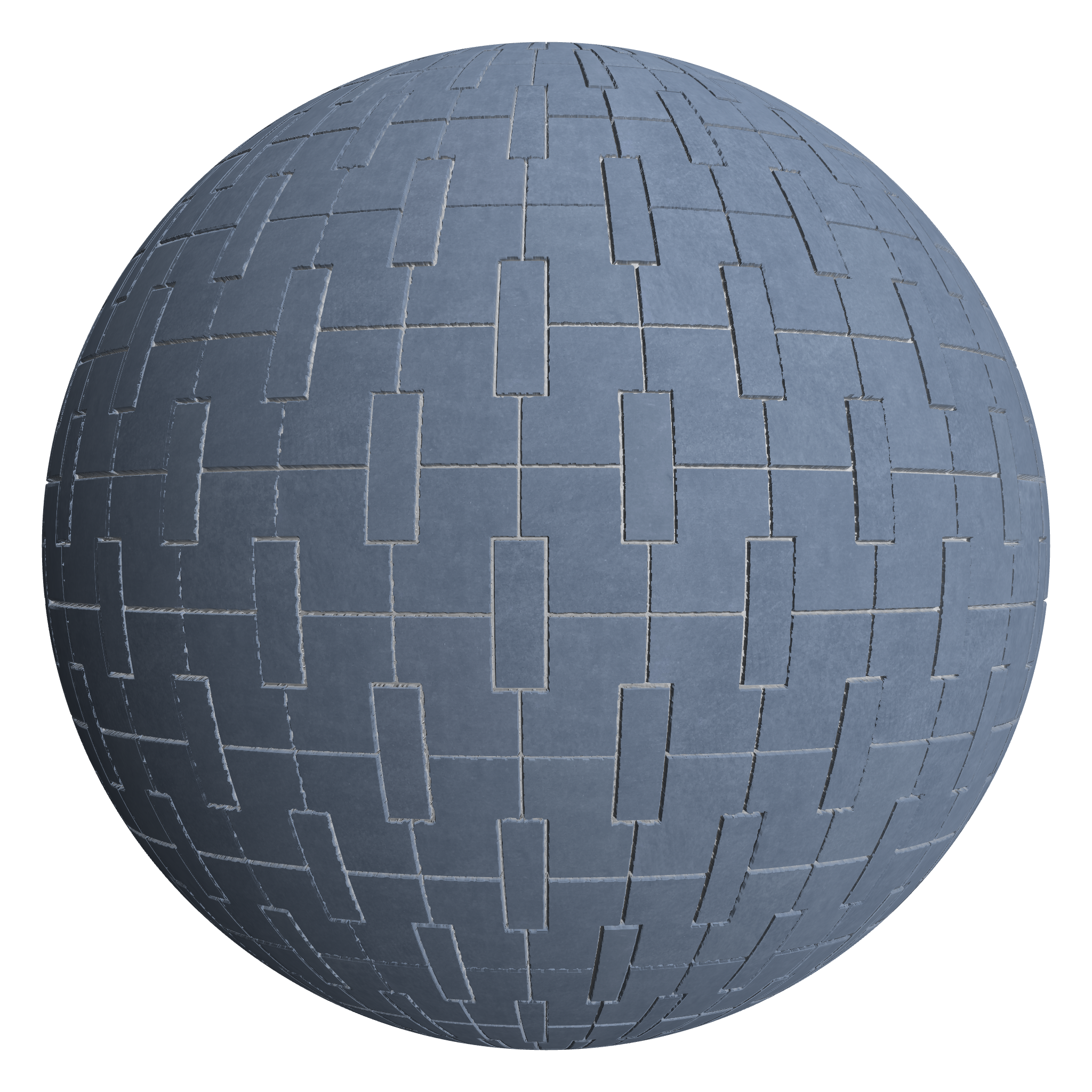 3D sphere preview of Fibre Cement Slate, Rectangular weave through pattern seamless texture