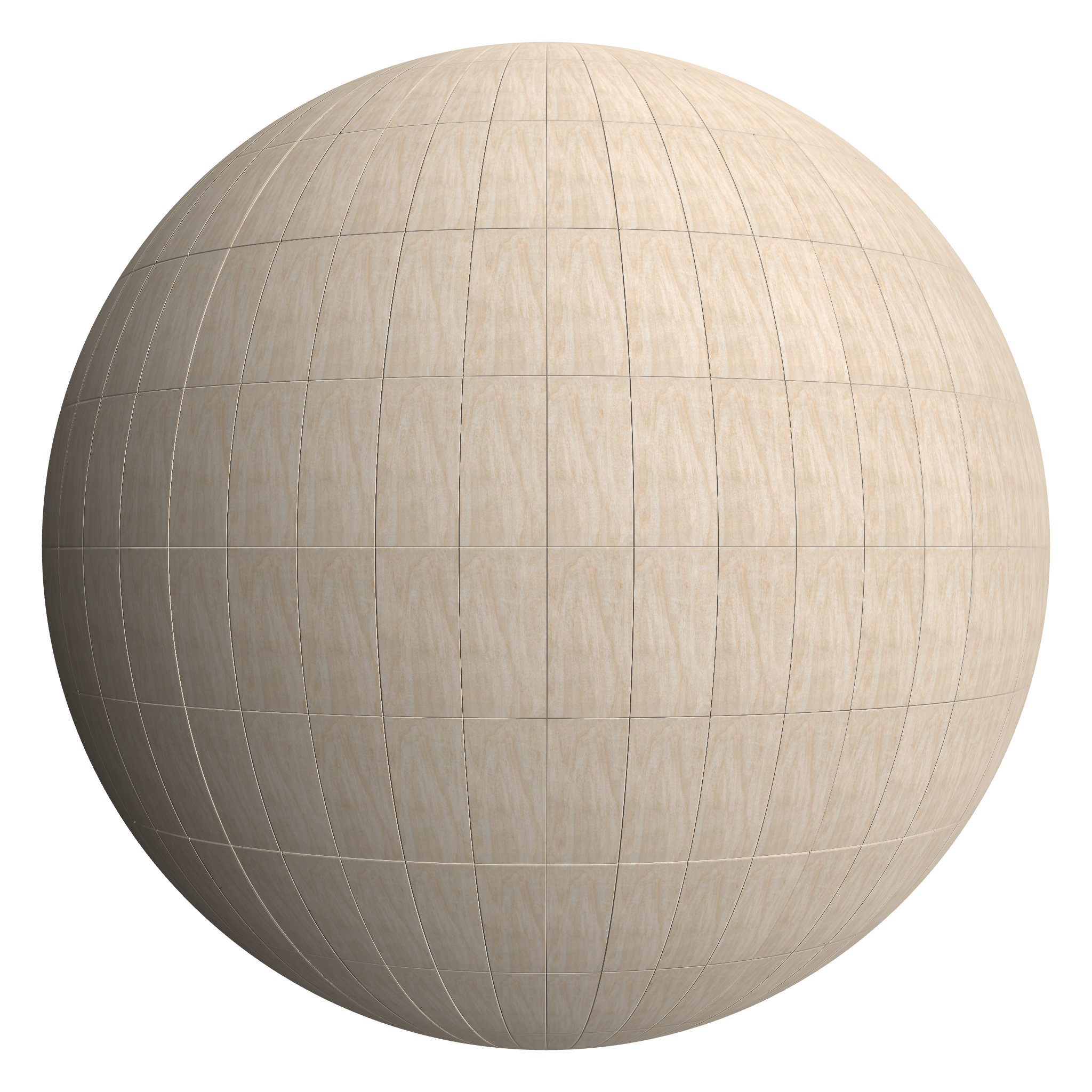 3D sphere preview of Hardwood Plywood Poplar Core, Stack seamless texture