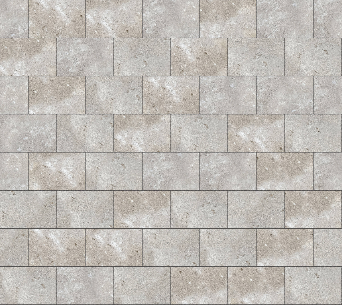 A seamless stone texture with m735 sdm387 bavarian dolomite gray limestone - bush hammered blocks arranged in a Stretcher pattern