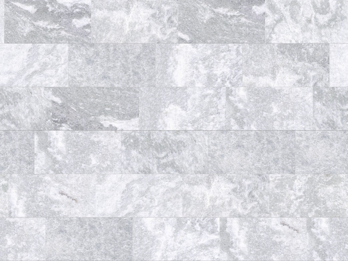 A seamless stone texture with aqua grey marble - brushed blocks arranged in a Staggered pattern