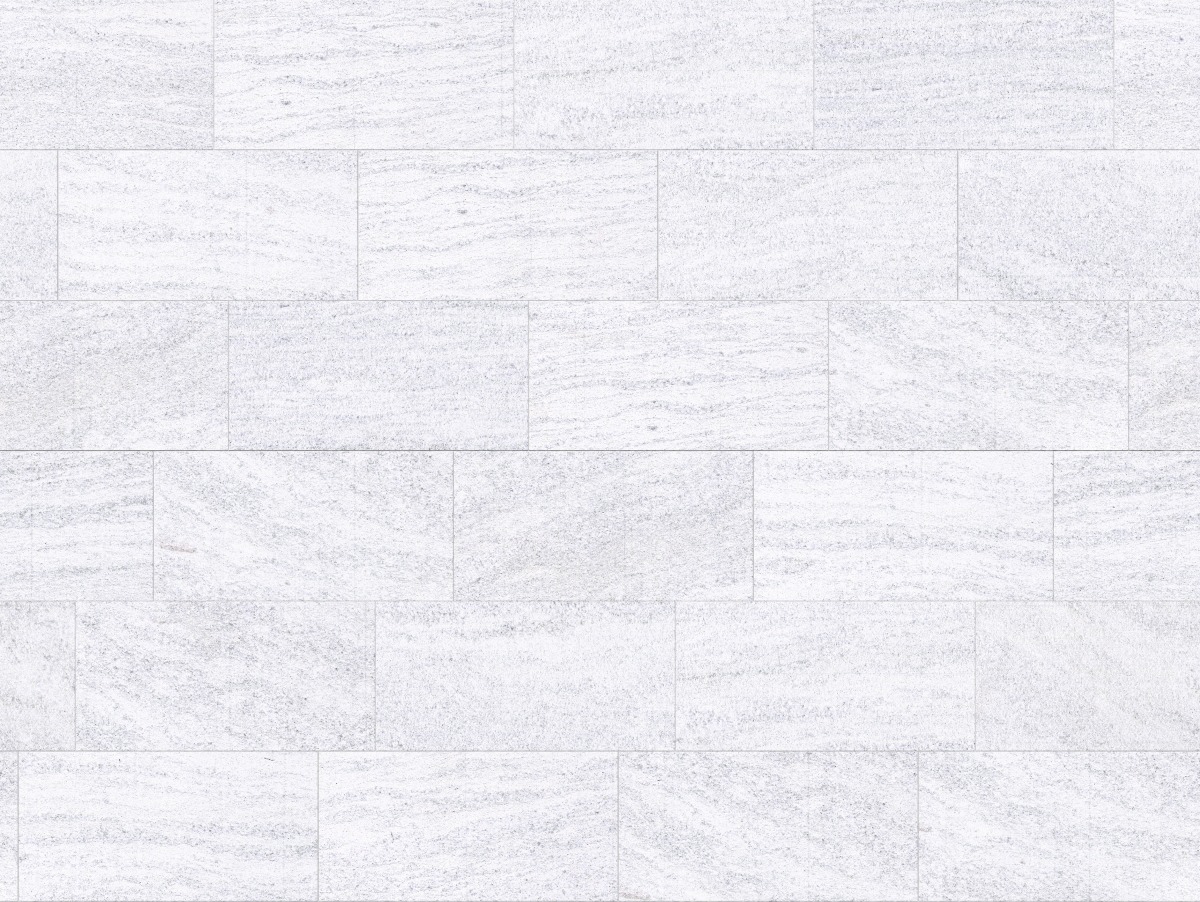 A seamless stone texture with aqua grey vein cut marble - sand blasted blocks arranged in a Staggered pattern