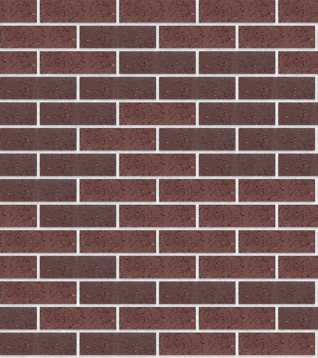 A seamless brick texture with burgundy units arranged in a Stretcher pattern