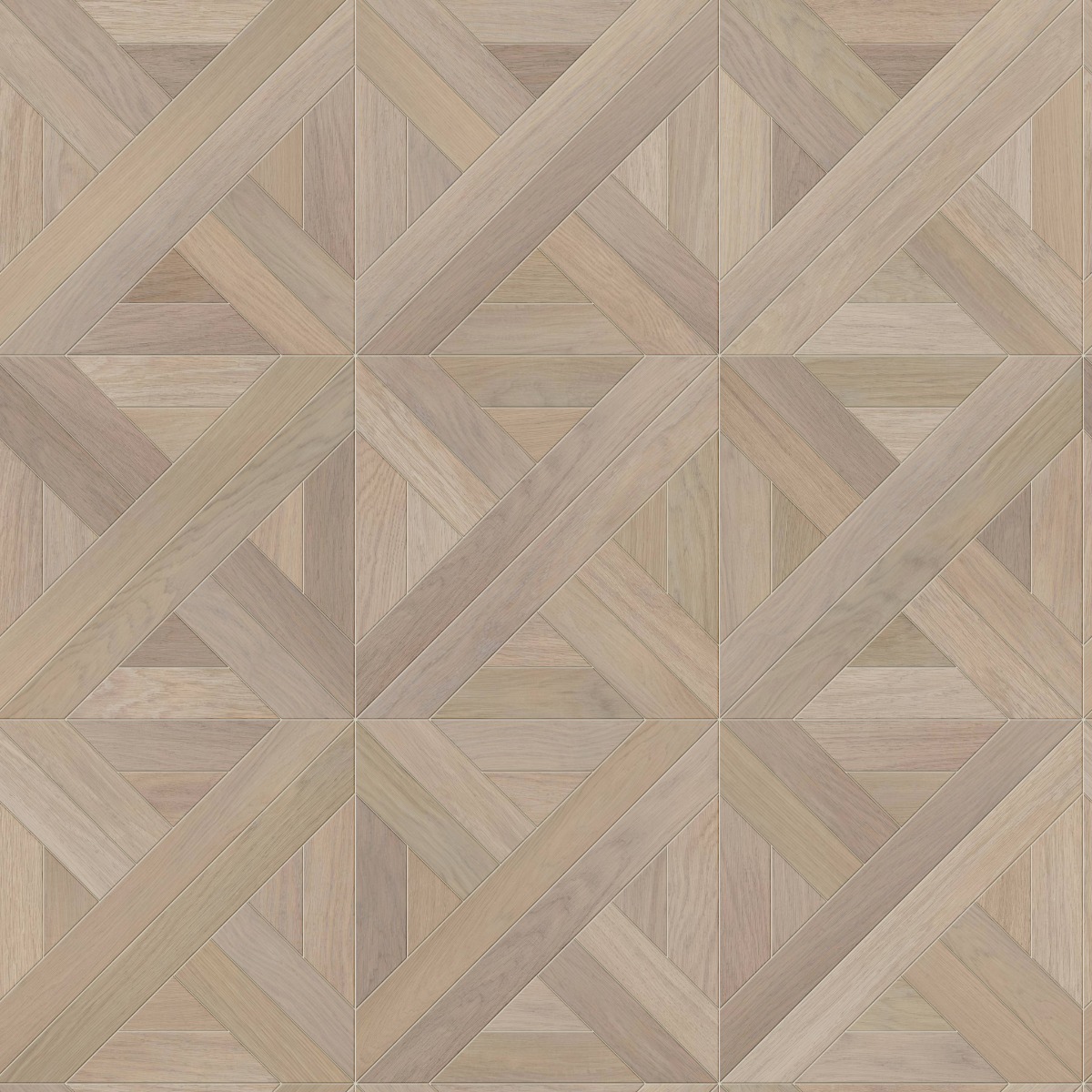 A seamless wood texture with creative oak #4107 - select grade boards arranged in a Versailles pattern