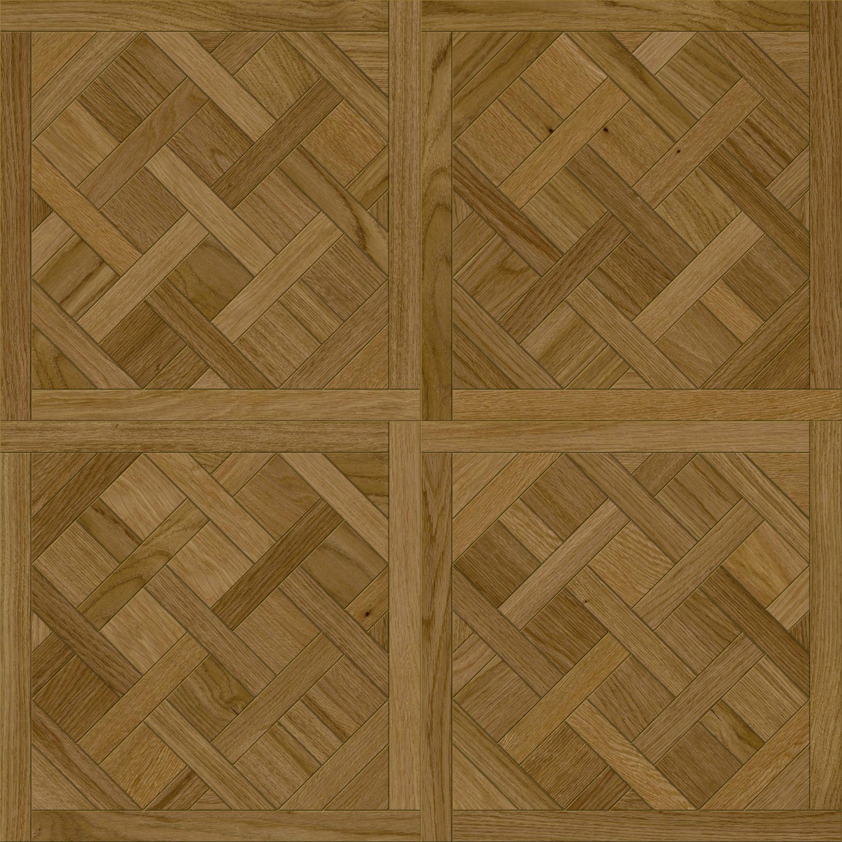 A seamless wood texture with creative oak 4152 boards arranged in a Framed Versailles pattern