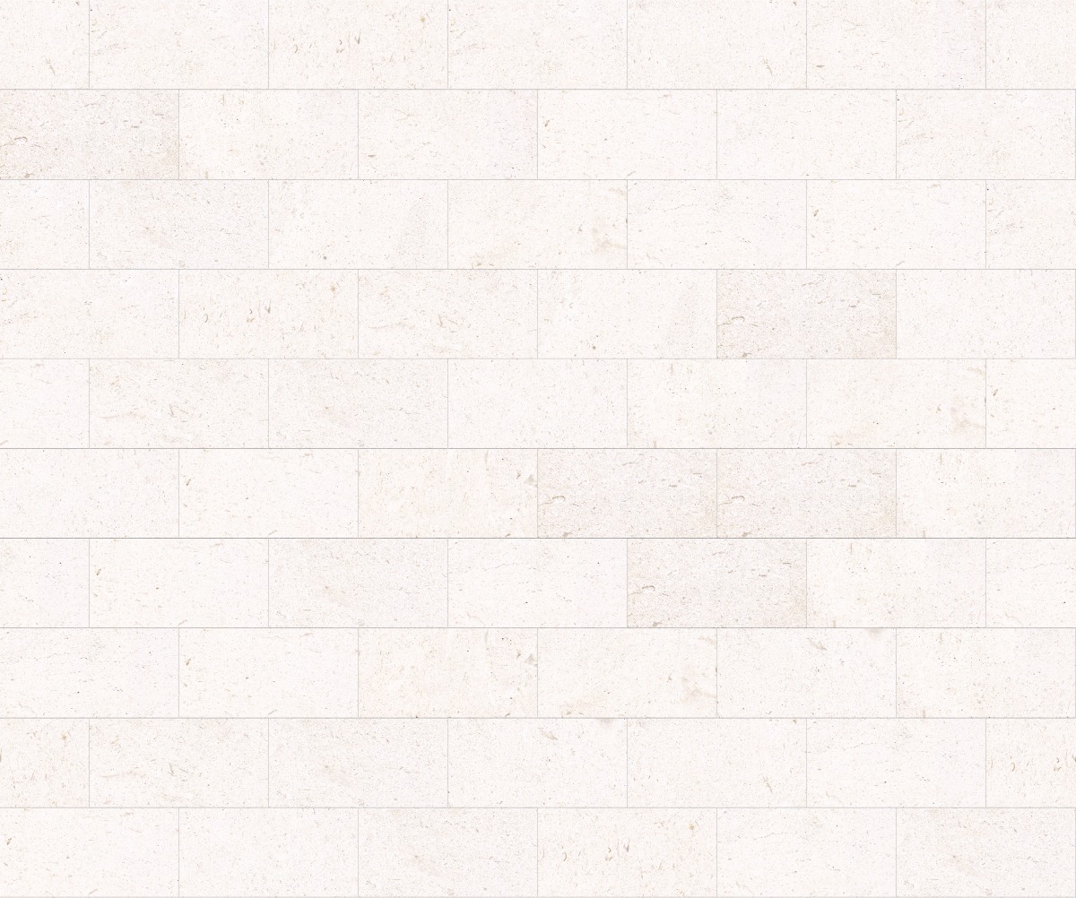 A seamless stone texture with myra white limestone - honed blocks arranged in a Stretcher pattern