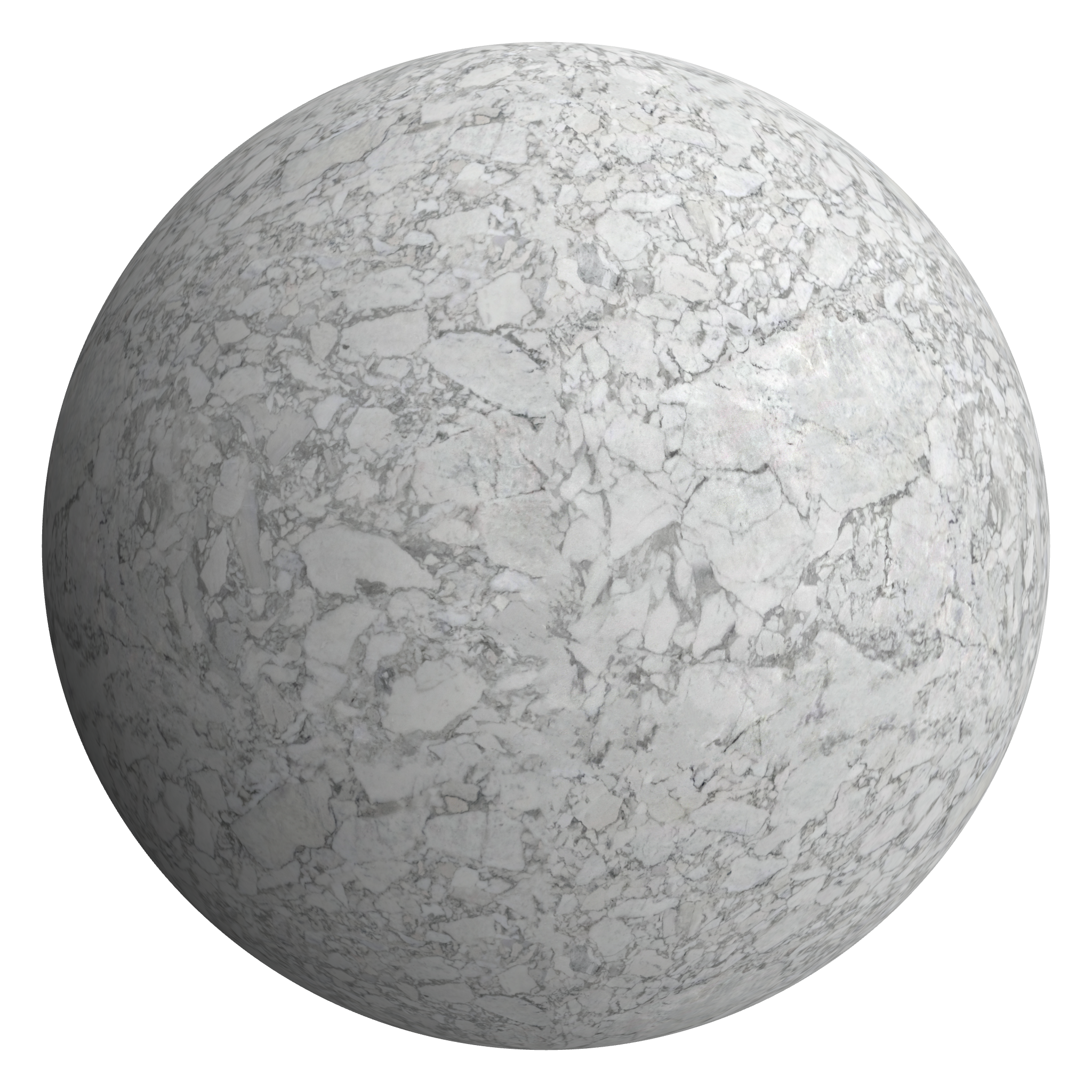 3D sphere preview of Arabescato Corchia - Marble seamless texture