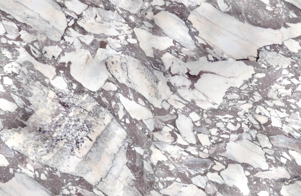 A seamless stone texture with arabescato viola - marble blocks arranged in a None pattern