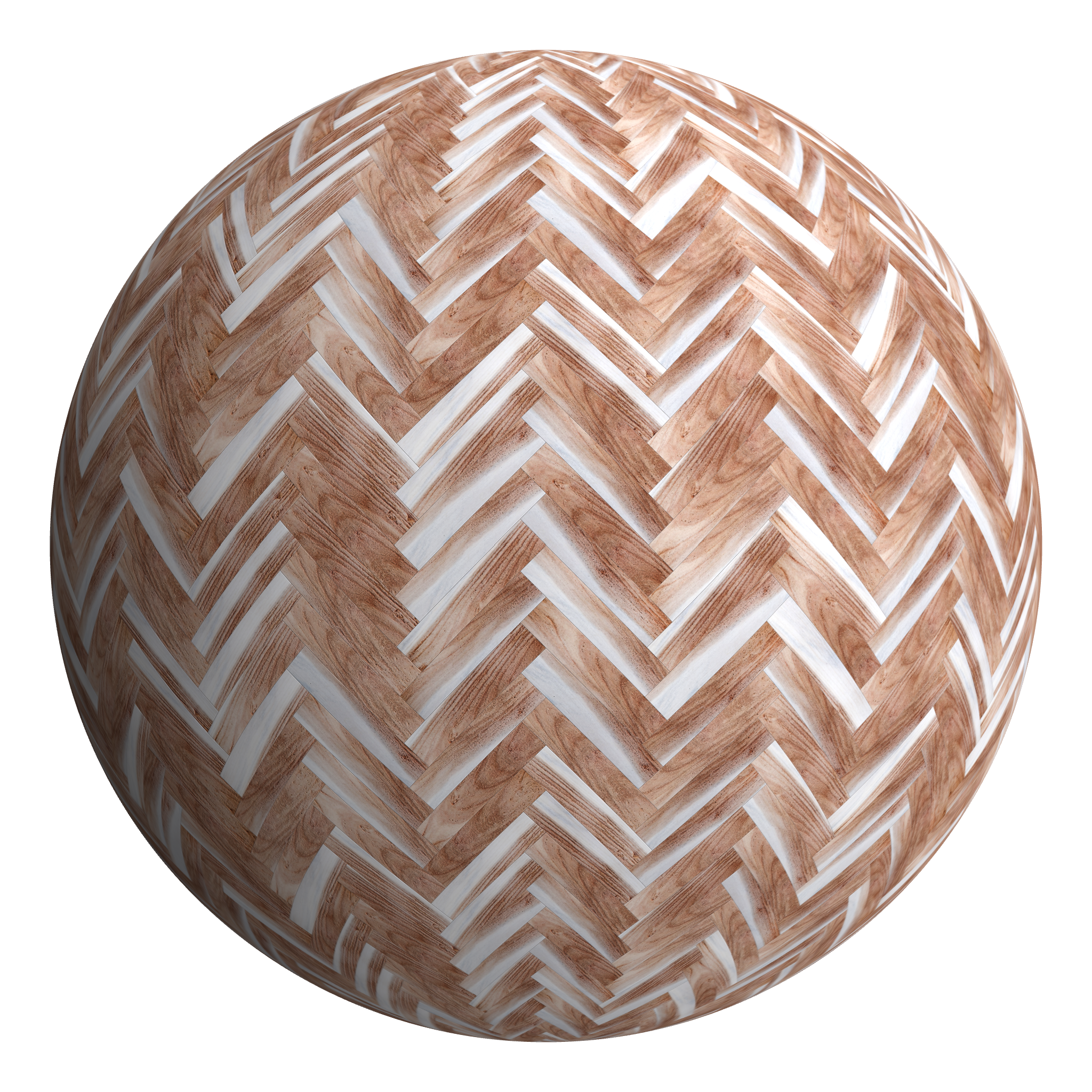 3D sphere preview of Australian Blackwood, Herringbone seamless texture