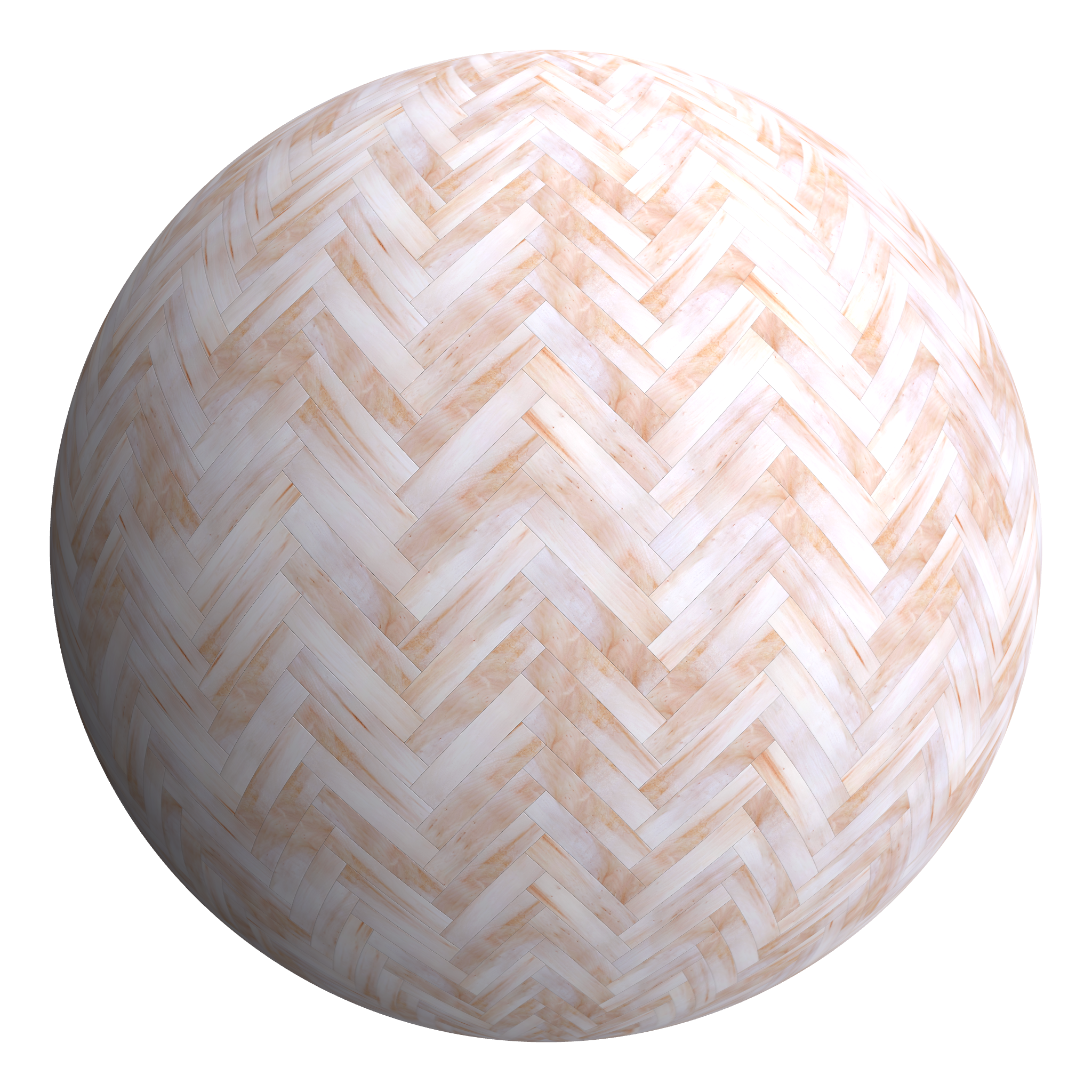 3D sphere preview of Birch, Herringbone seamless texture