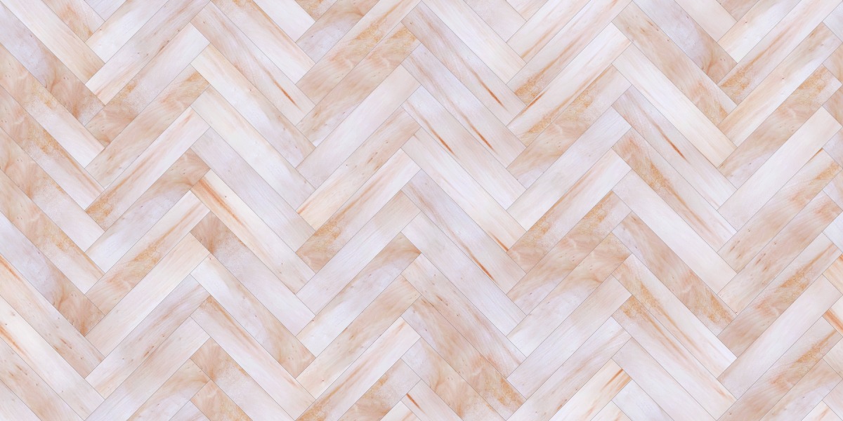 A seamless wood texture with birch boards arranged in a Herringbone pattern