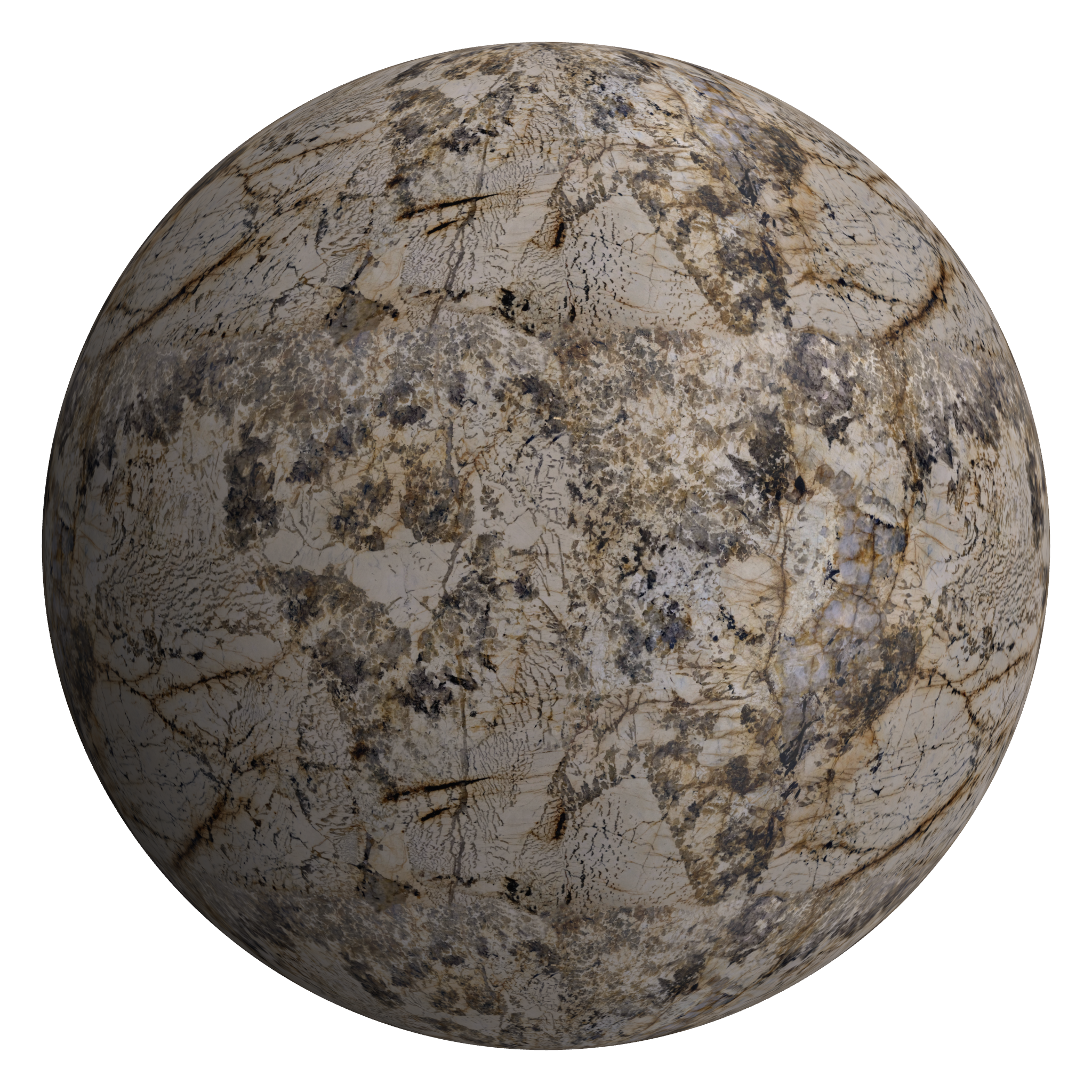 3D sphere preview of Blanc du Blanc - Granite seamless texture