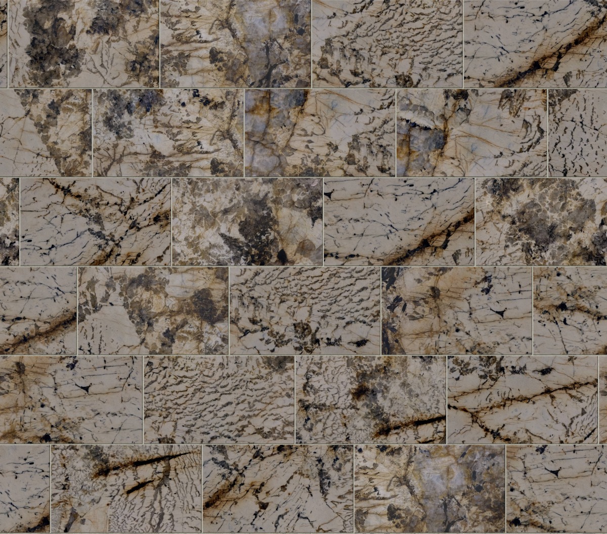 A seamless stone texture with blanc du blanc - granite blocks arranged in a Staggered pattern