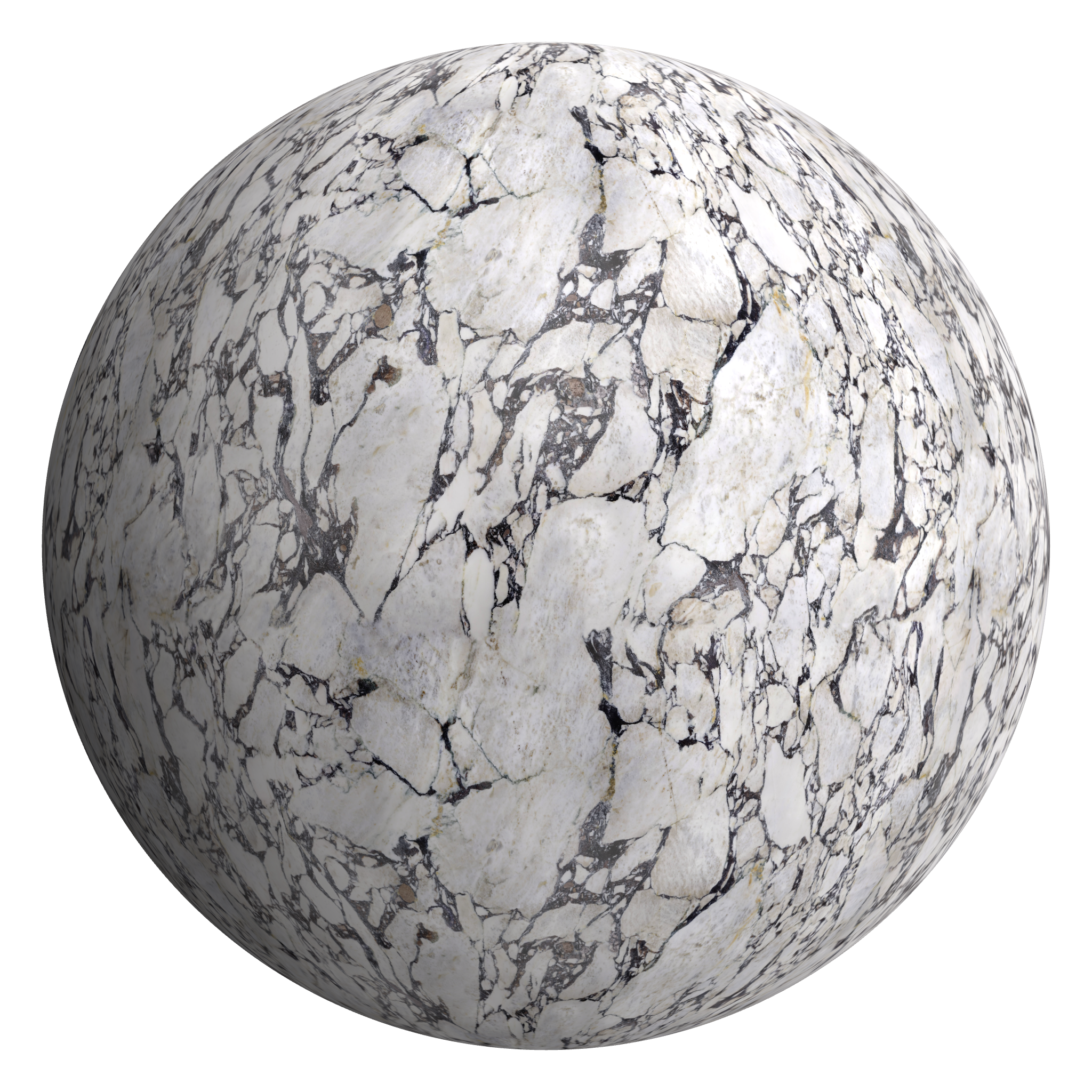 3D sphere preview of Calacatta Viola - Marble seamless texture