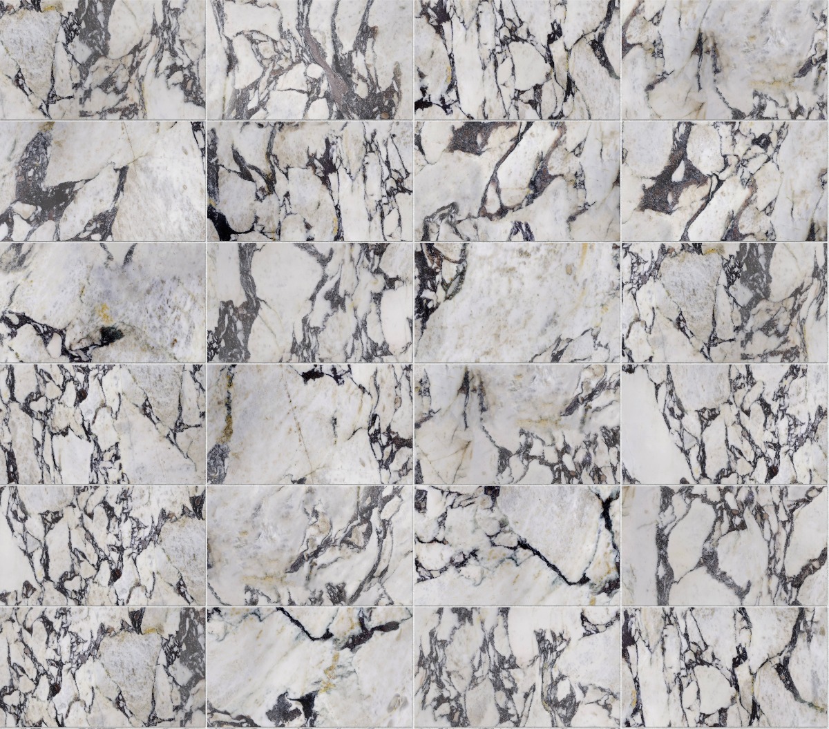 A seamless stone texture with calacatta viola - marble blocks arranged in a Stack pattern