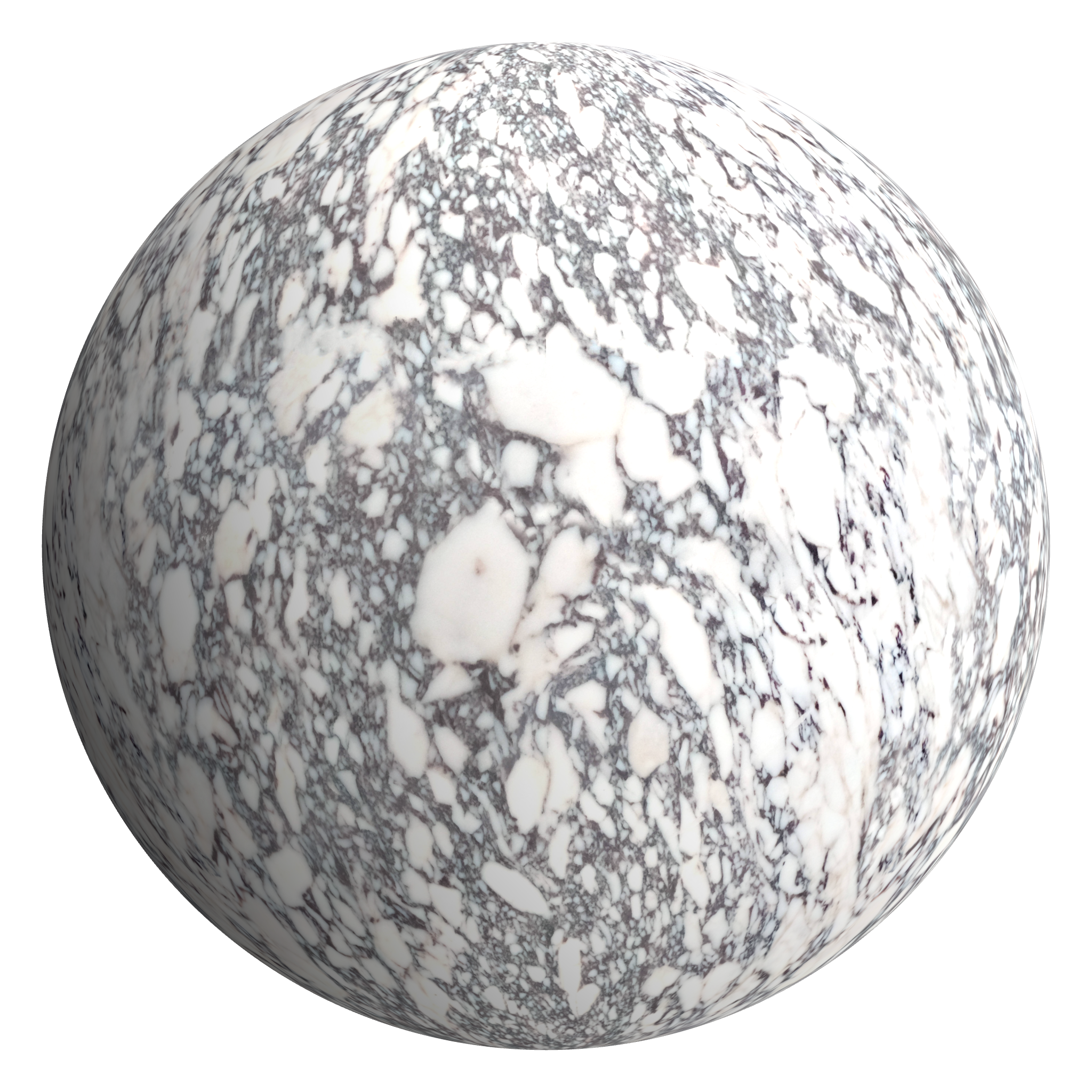 3D sphere preview of Calacatta Viola Honed - Marble seamless texture