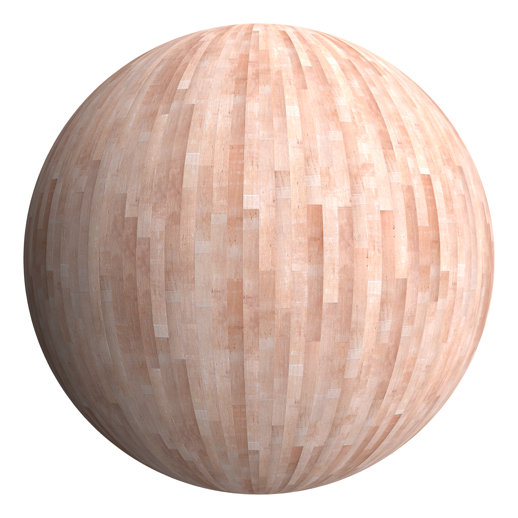 3D sphere preview of Cherry - Rough sawn, Staggered seamless texture