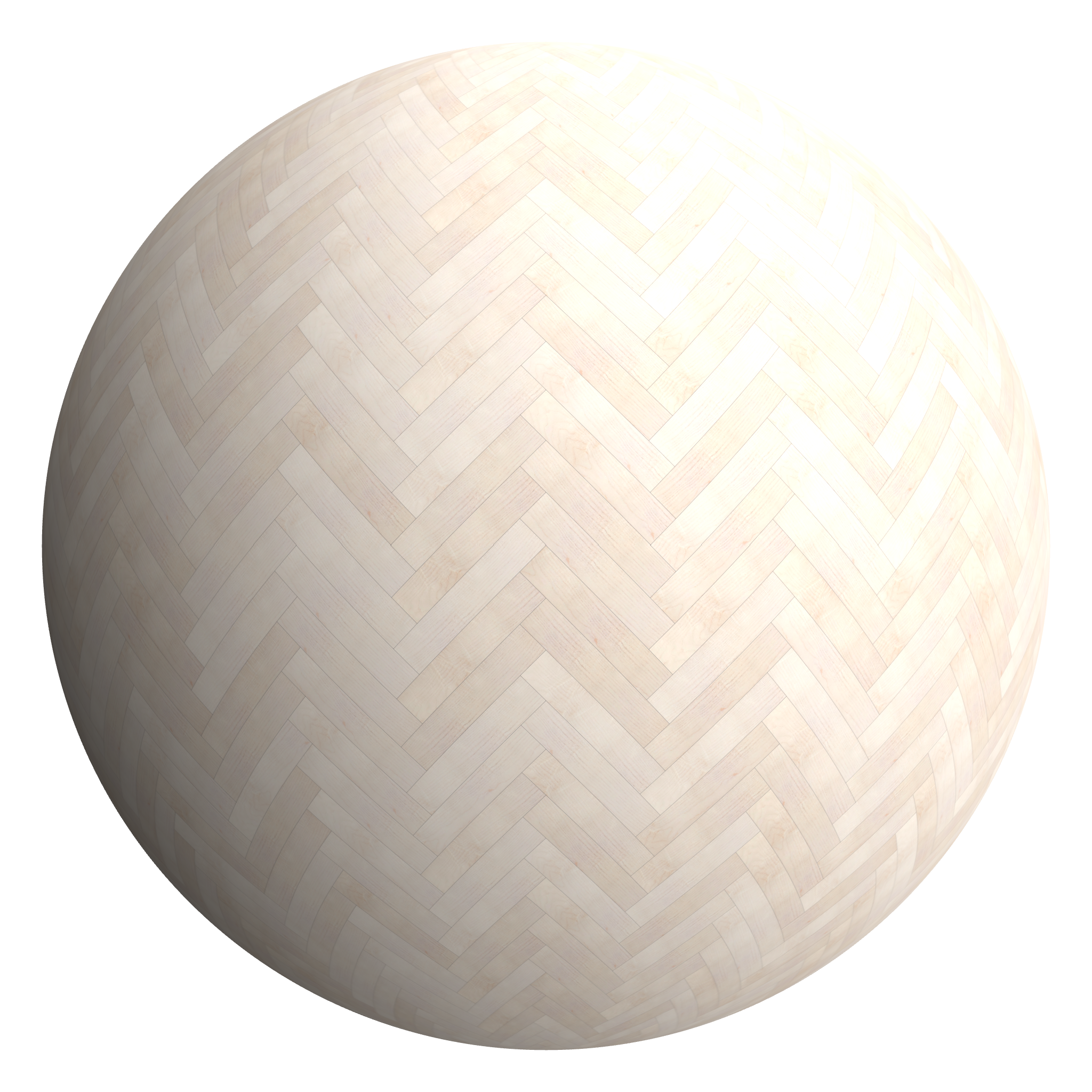 3D sphere preview of Curly Maple, Herringbone seamless texture