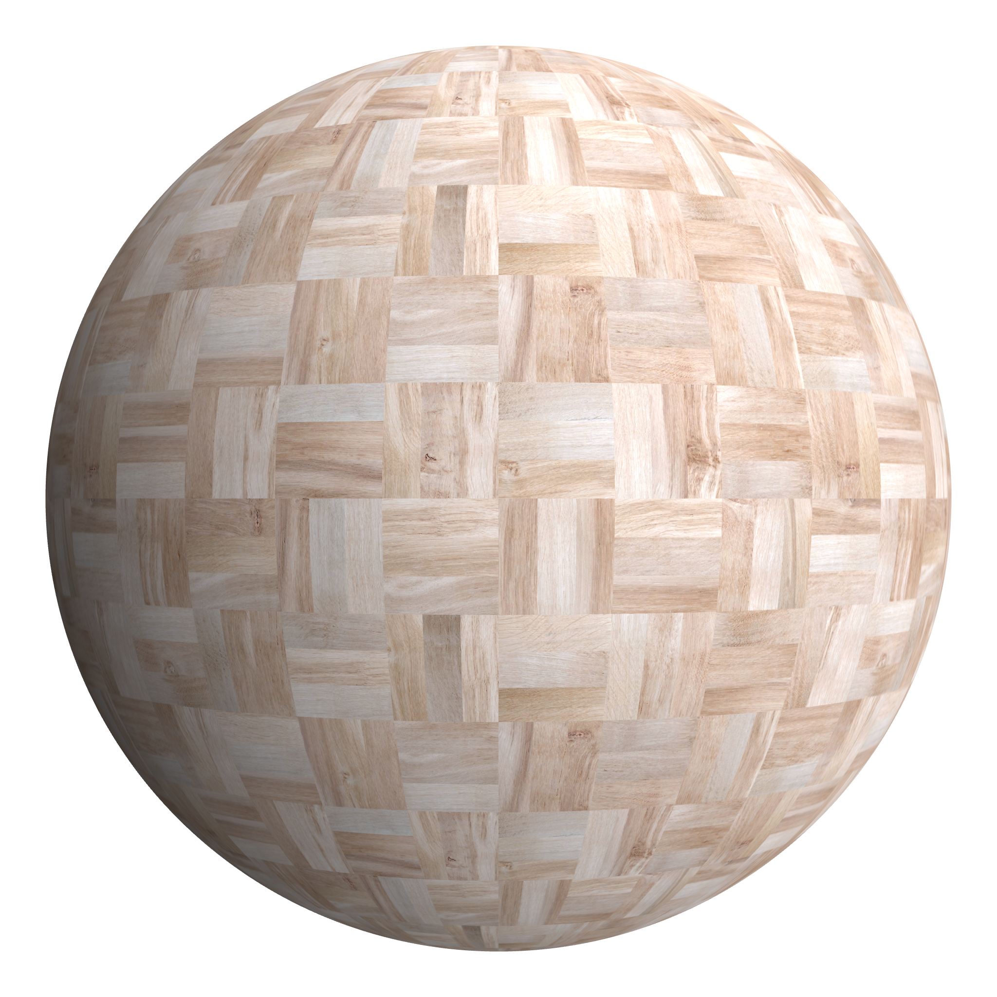 3D sphere preview of English Brown Oak - Light, Basketweave seamless texture
