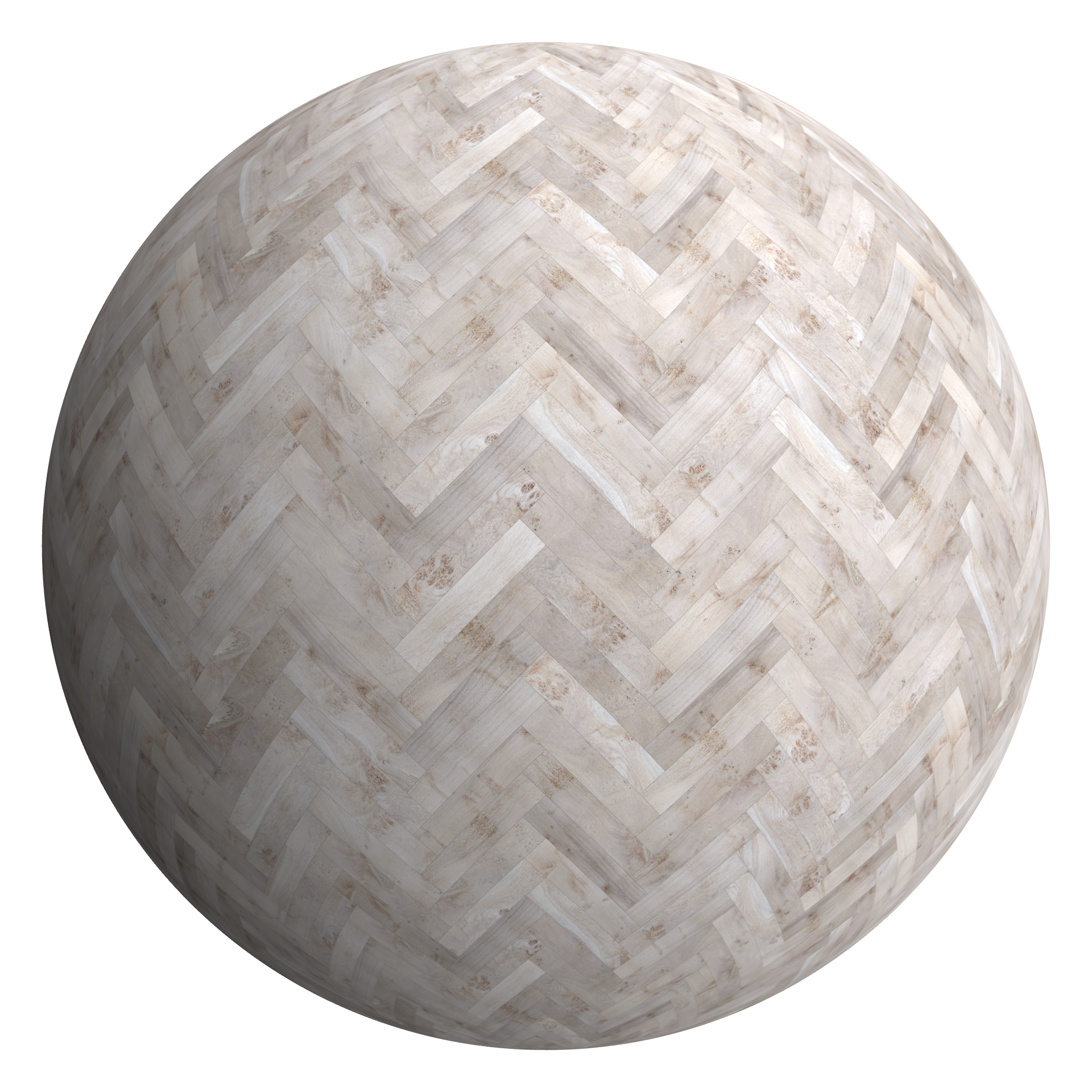 3D sphere preview of English Pippy Oak, Herringbone seamless texture