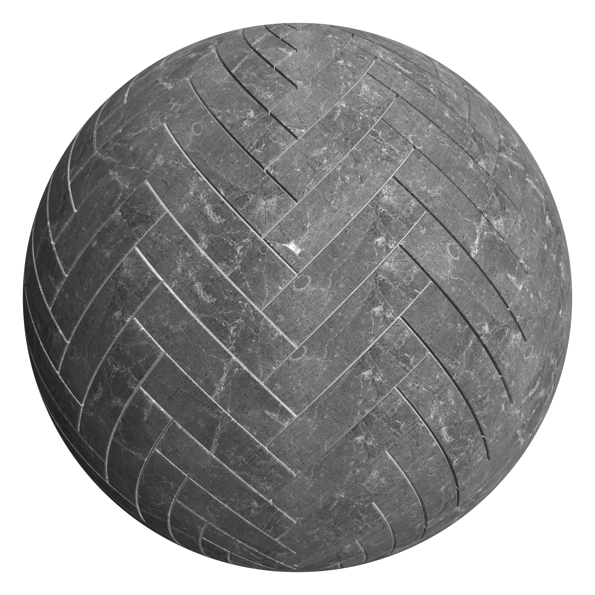 3D sphere preview of Fume Emperador - Marble, Herringbone seamless texture
