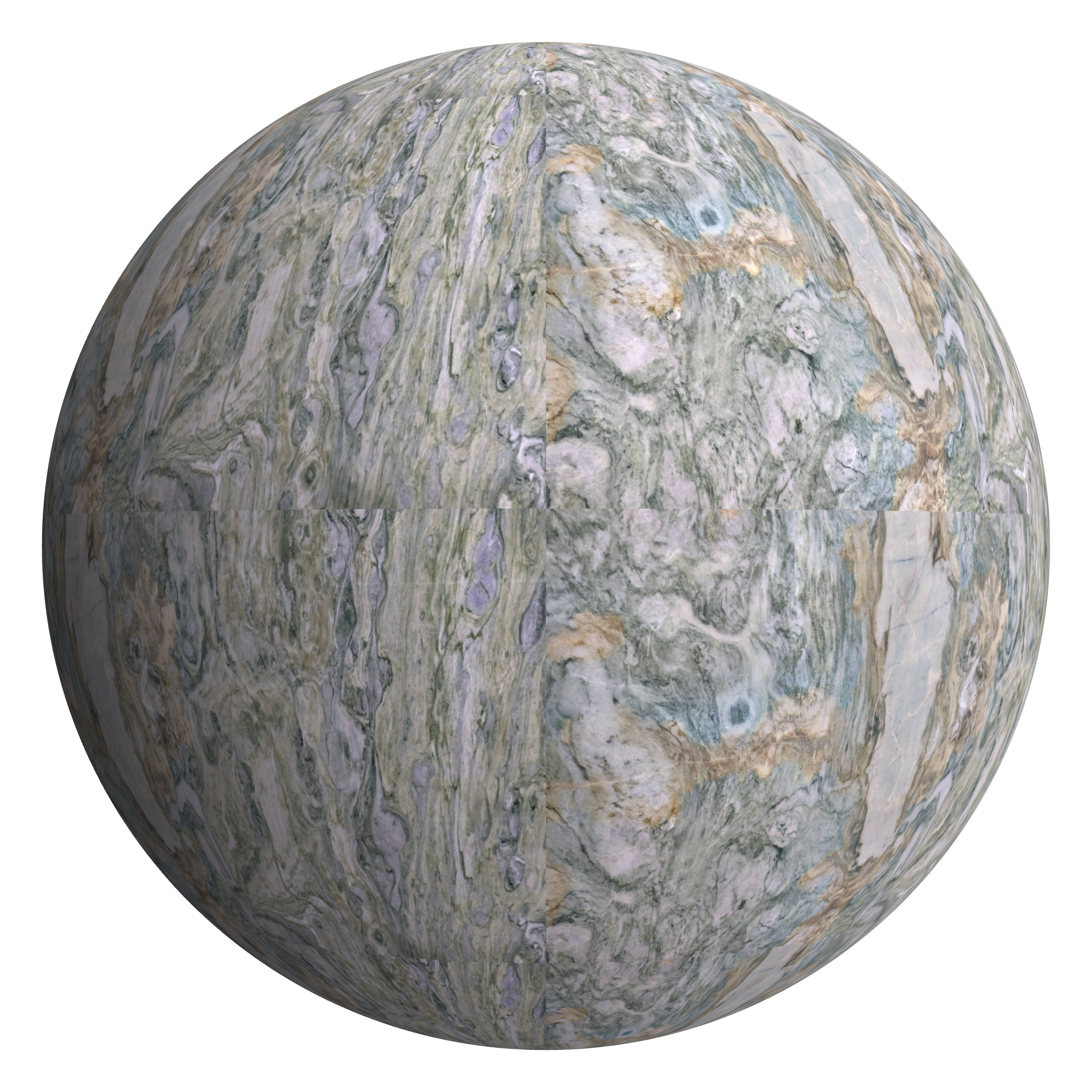 3D sphere preview of Fusion Green - Quartzite seamless texture